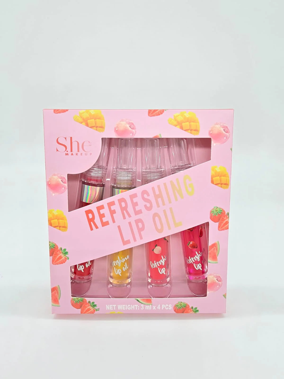 SGS004 She Makeup Refreshing Lip Oil 4pc Set