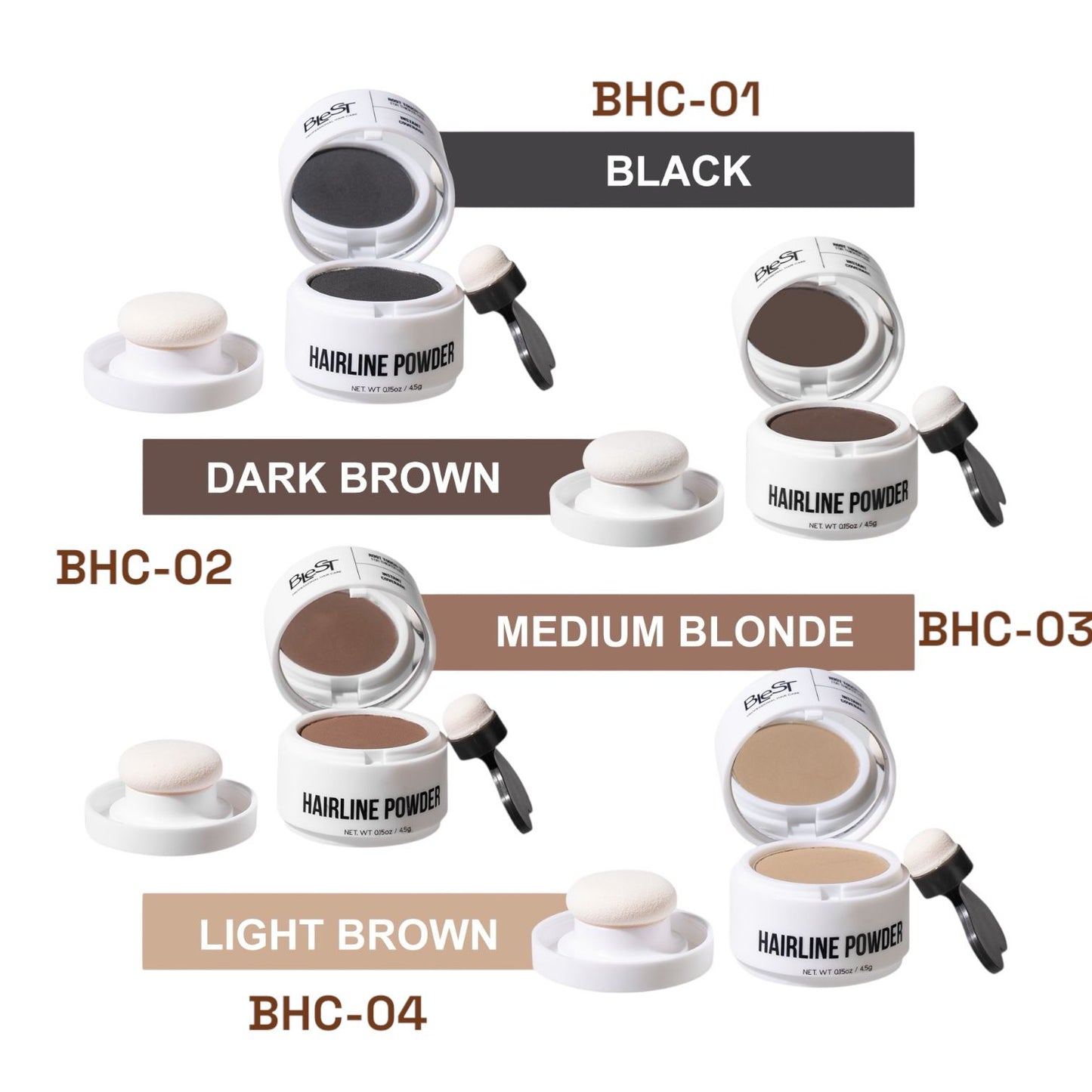 BCH-02 Blest Hairline Powder Instant Coverage - Dark Brown