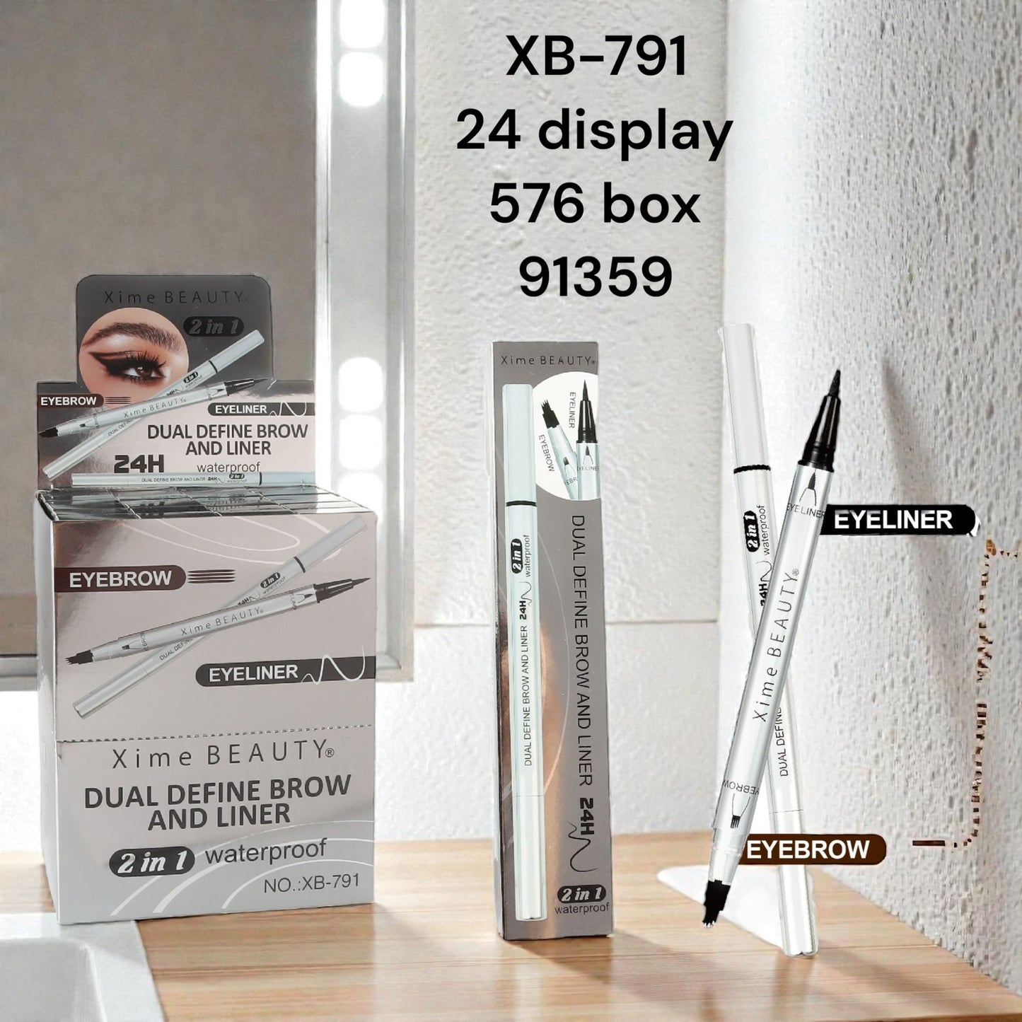 XB-791 Xime Beauty Dual Define Brow & Liner 12pc Set