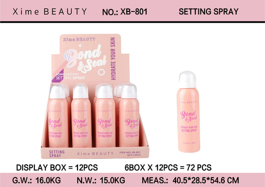 XB-801 Xime Beauty Bond & Seal Hydrating Matte Finish Setting Spray Spray Display