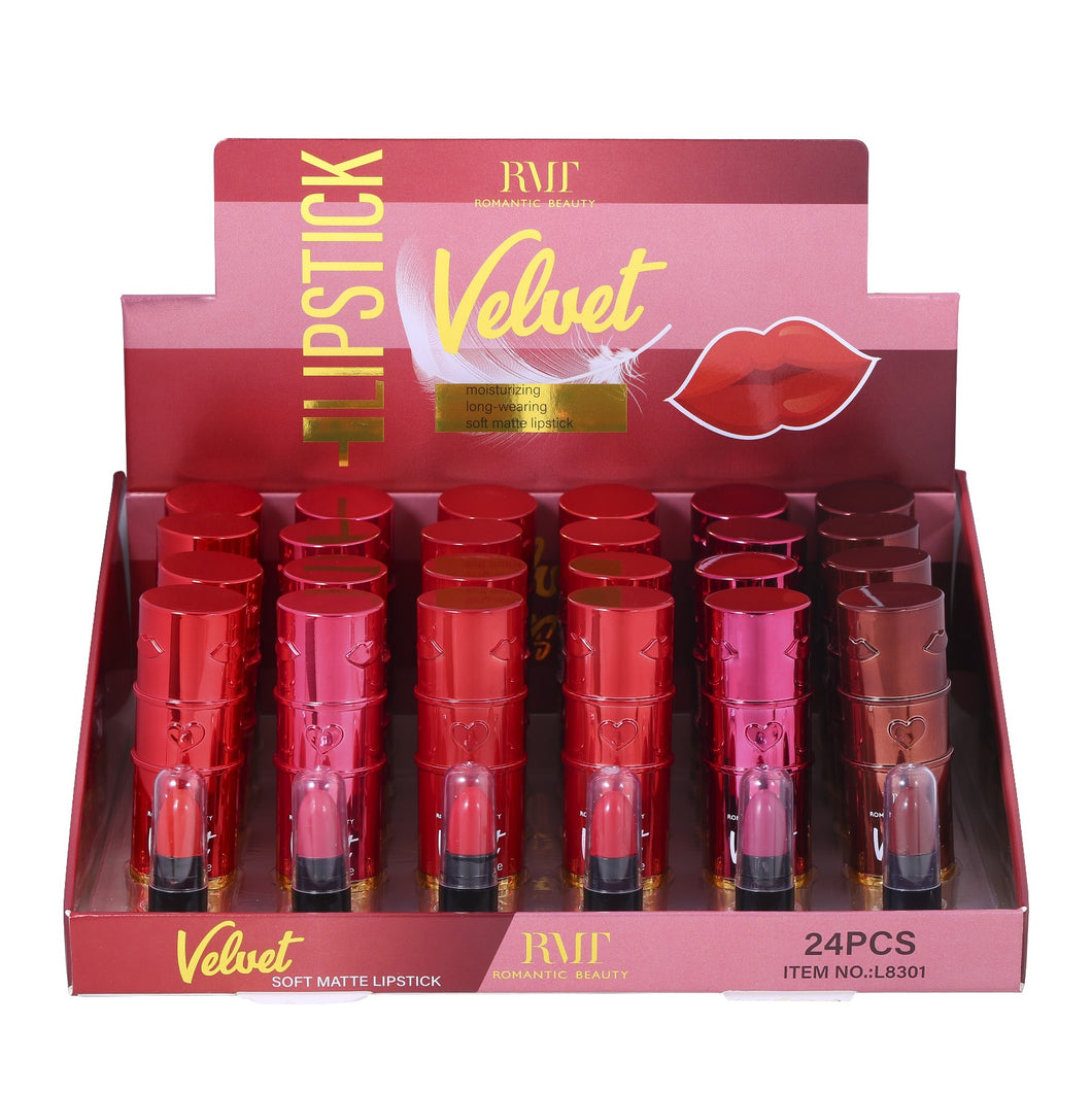 L8301 Velvet Solid Red Lipstick Display
