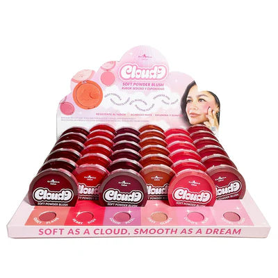 312CSB Italia Deluxe Cloud 9 Soft Powder Blush: Dreamy Pigment & Silky Finish 36PC Display