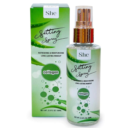 SP1024 S.he Makeup Collagen Setting Spray Display