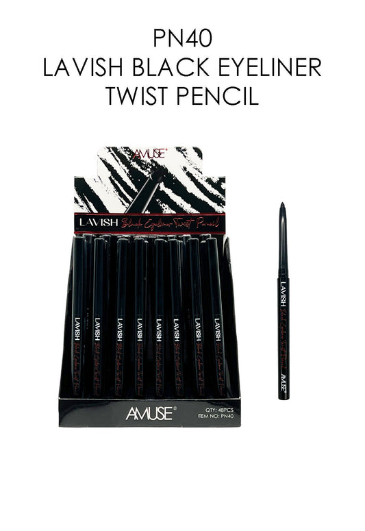 PN40 Amuse Lavish Black Eyeliner Twist Pencil Display