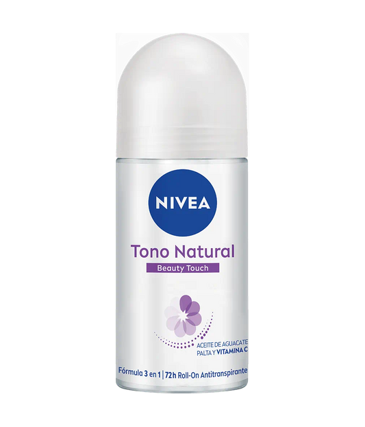 Nivea Tono Natural Formula 3 en 1  Antiperspirant Deodorant Roll On - Beauty Touch 50ml