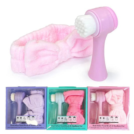 SMS913 She Makeup Face Foaming Brush W/ Head Wrap 12pc Set