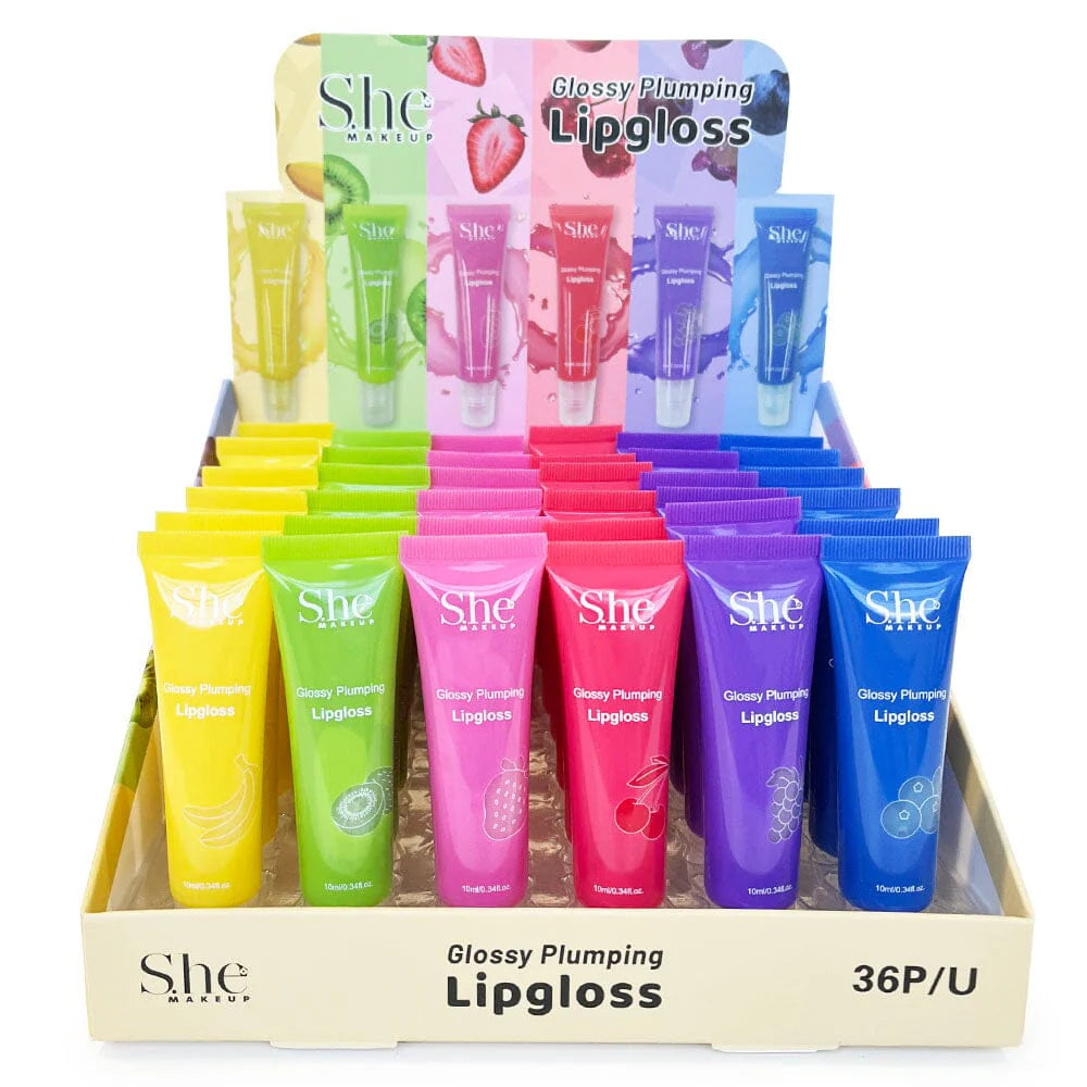 LG25  - S.he Glossy Plumping Lip Gloss Display