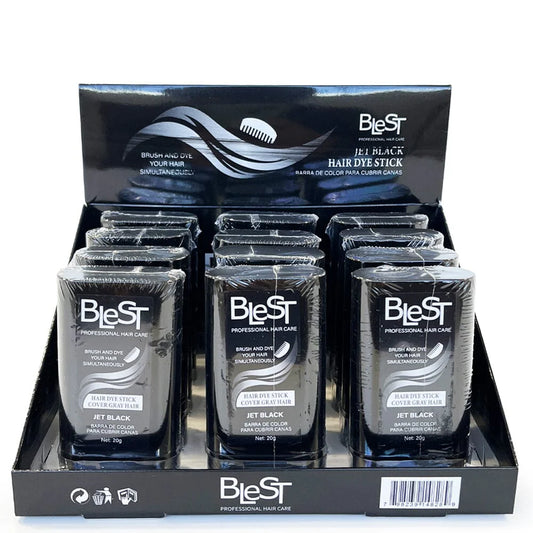 HDS-781 Blest Hair Dye And Sleek Stick - Jet Black (12 units,Display )