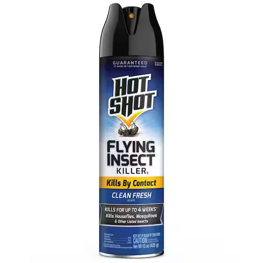 Hot Shot Flying Insect Killer 15oz Clean Fresh Scent