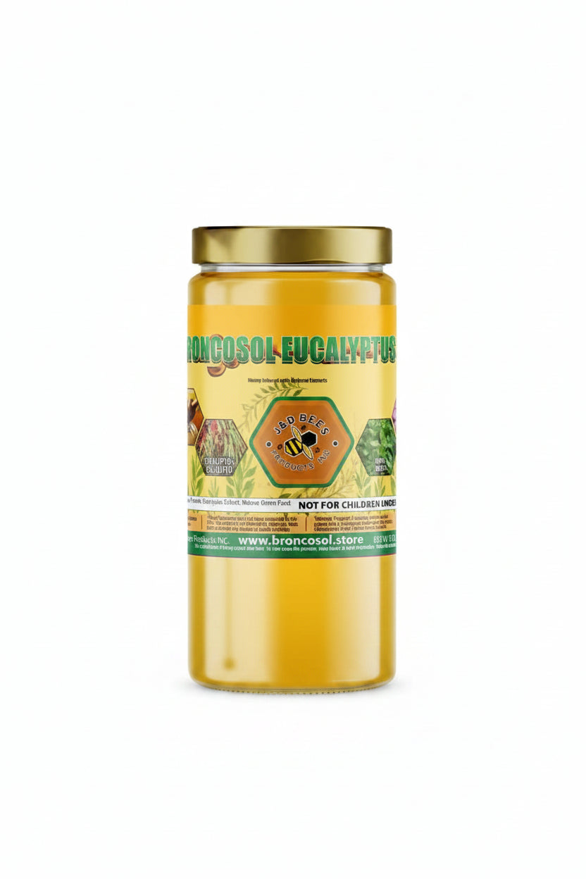 BRONCOSOL EUCALYPTUS honey Syrup with Eucalyptus and Mint Extracts, 12oz Bottle