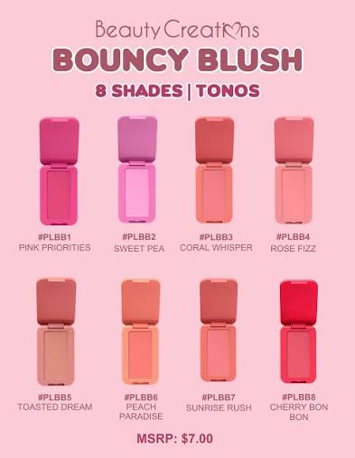 PLBB8 PRE-SALE Beauty Creations Plush Bouncy Blush (Cherry Bon Bon) 6PCS SET