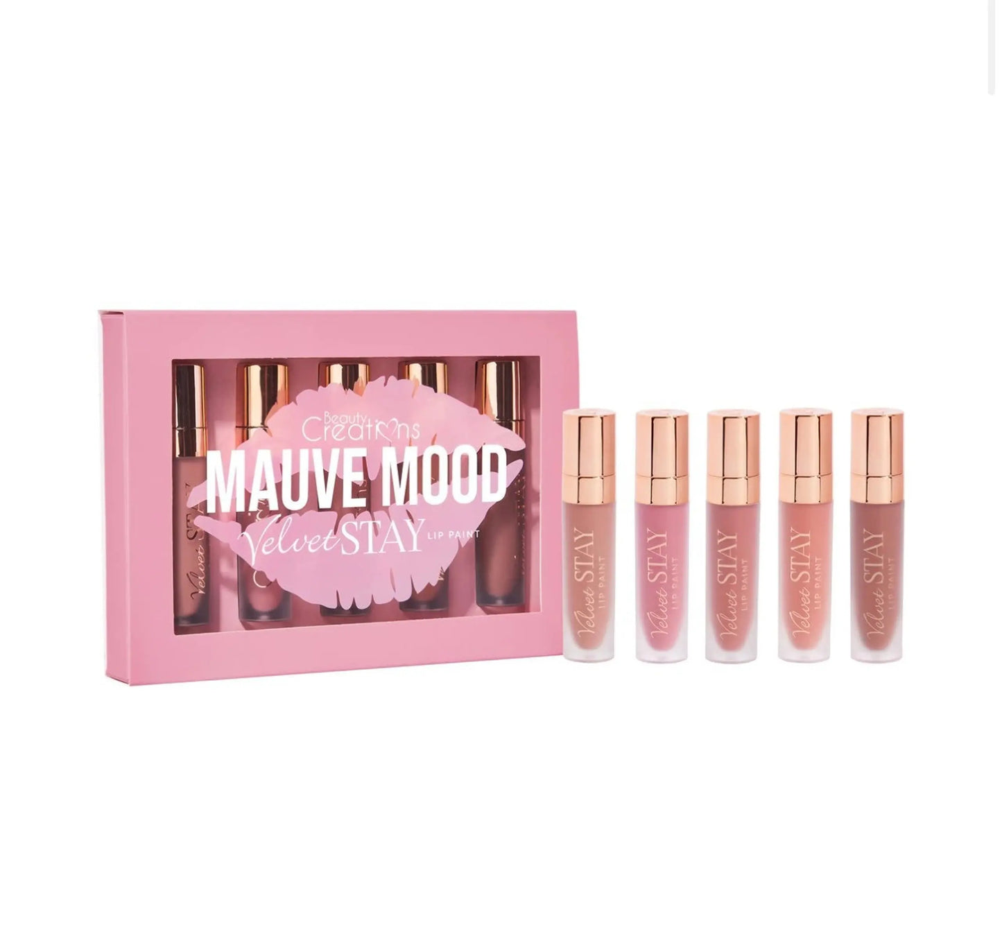 #VSLP-SET 3 - Beauty Creations "Mauve Mood" Velvet Stay Lip Paint Set