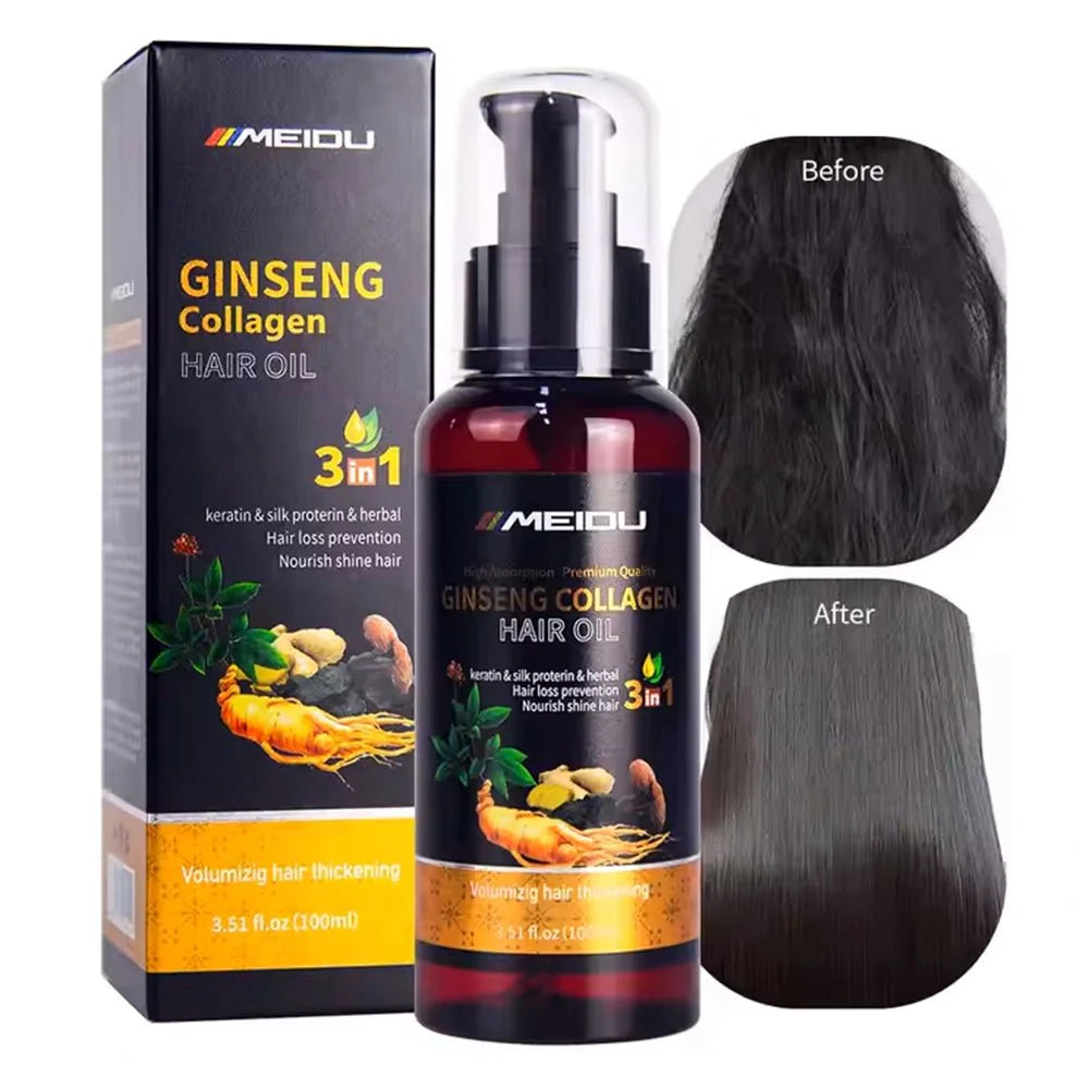 Meidu Collagen Ginseng Hair 3 En 1 (3.51oz/ 100ML)