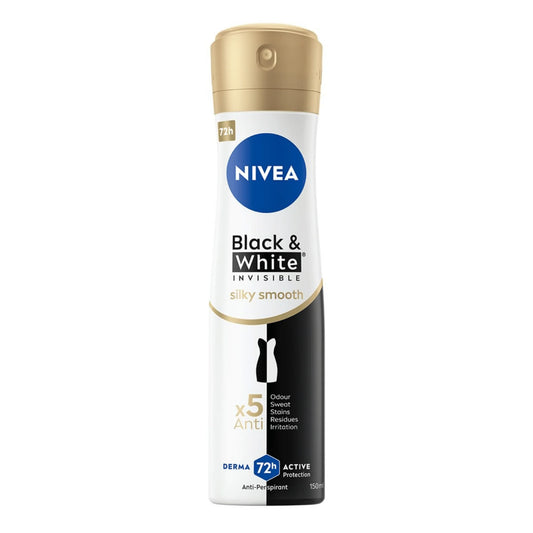 Nivea Antiperspirant Deodorant Spray On - Black & White Invisible Silky Smooth 150ml