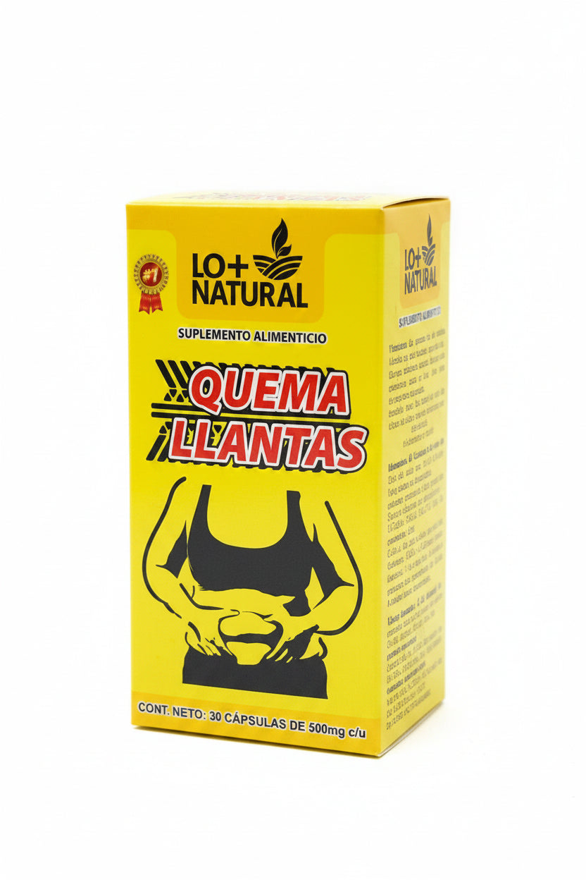 Suplemento Alimenticio Quema LLantas 30 Capsulas De 500MG