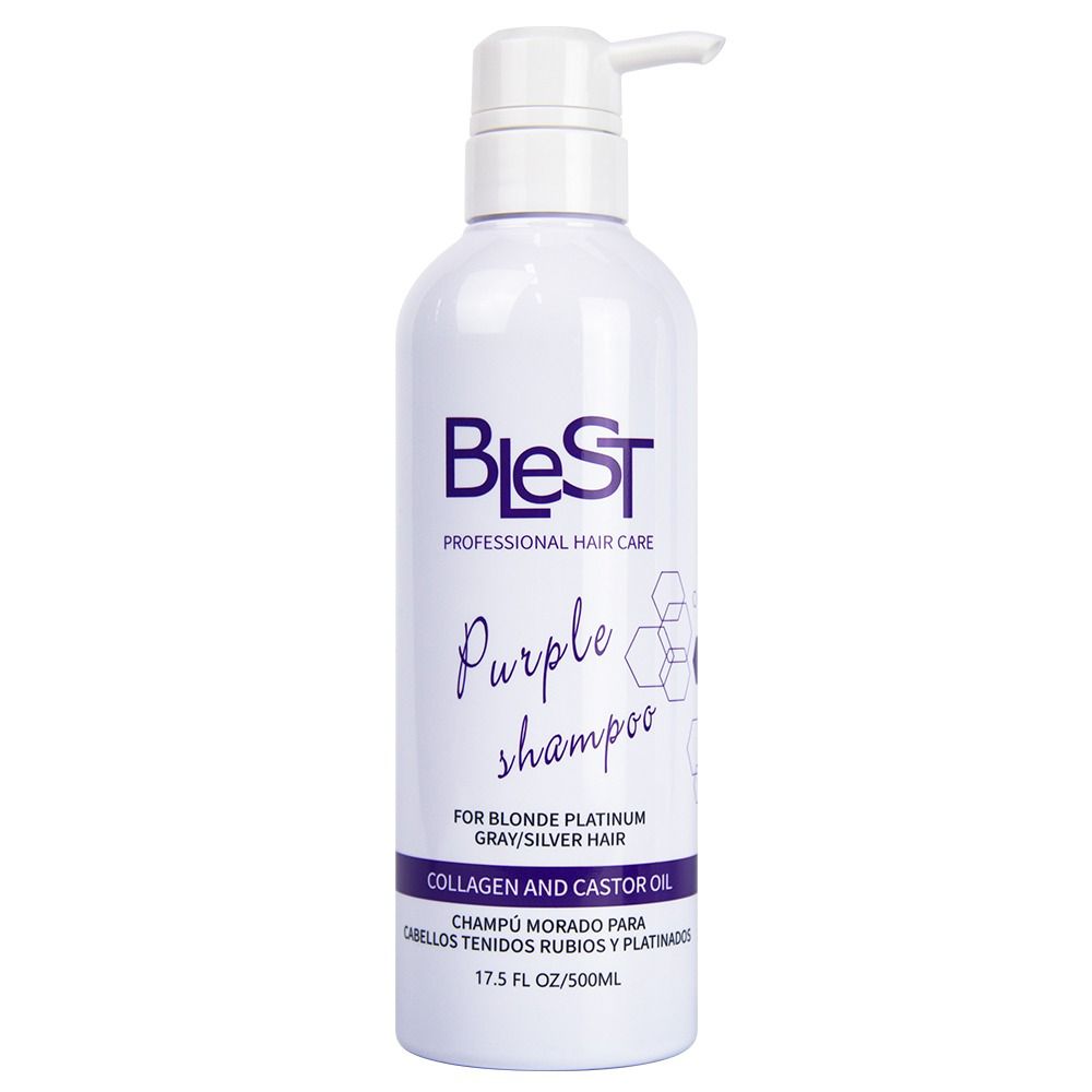 HPS-01 Blest Purple Shampoo with Collagen & Castor Oil Cont. 500ml