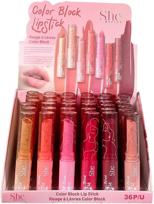 LC03 She Color Block Lipstick Display