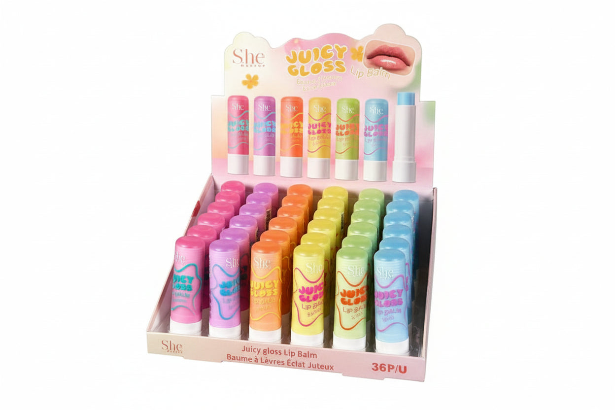 LG27 She Juice Gloss Lip Balm Display