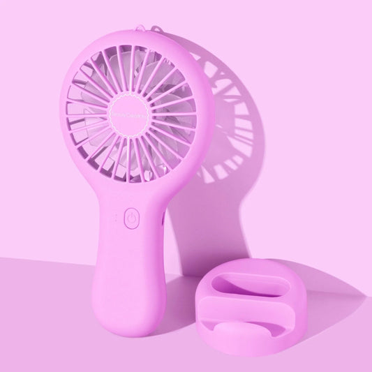 BCF02 Beauty Creations Stay Cool Handheld Fan - Purple - (3PC SET)