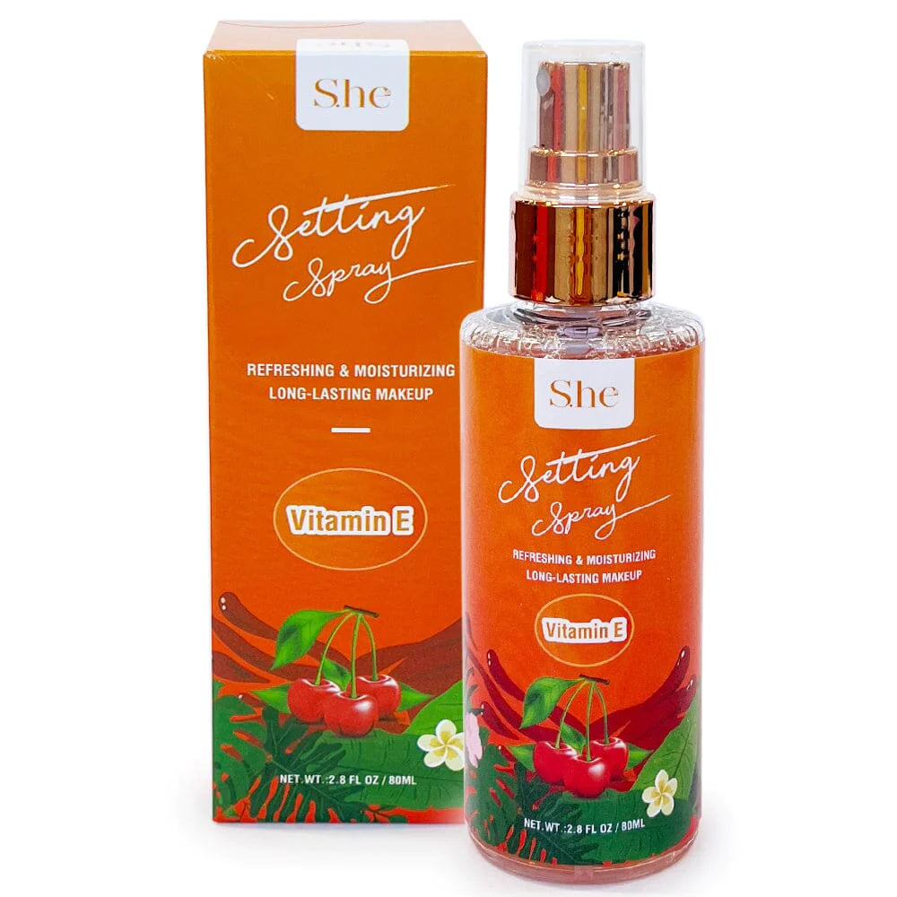 SP1023 S.he Makeup Vitamin E Setting Spray Display