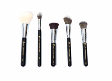 Load image into Gallery viewer, 5pc Brush Set - Facial Essentials With Cosmetic Bag 60215

