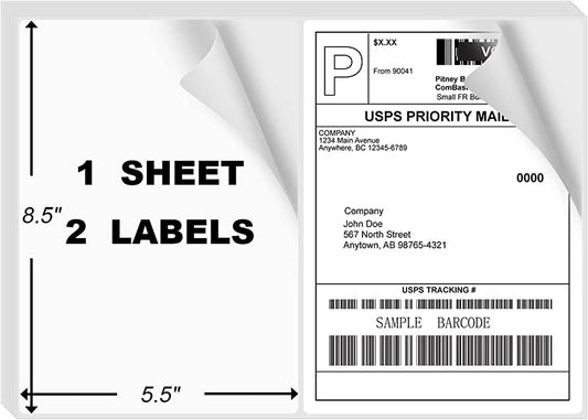 Shipping Labels 200Labels/100 Sheets (Rounded Edges)