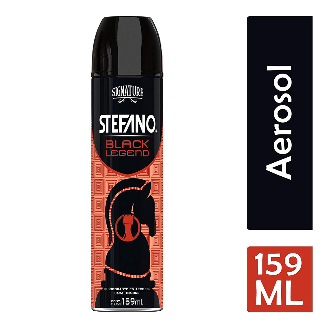 Stefano Aerosol Deodorant - Black Legend 159ML