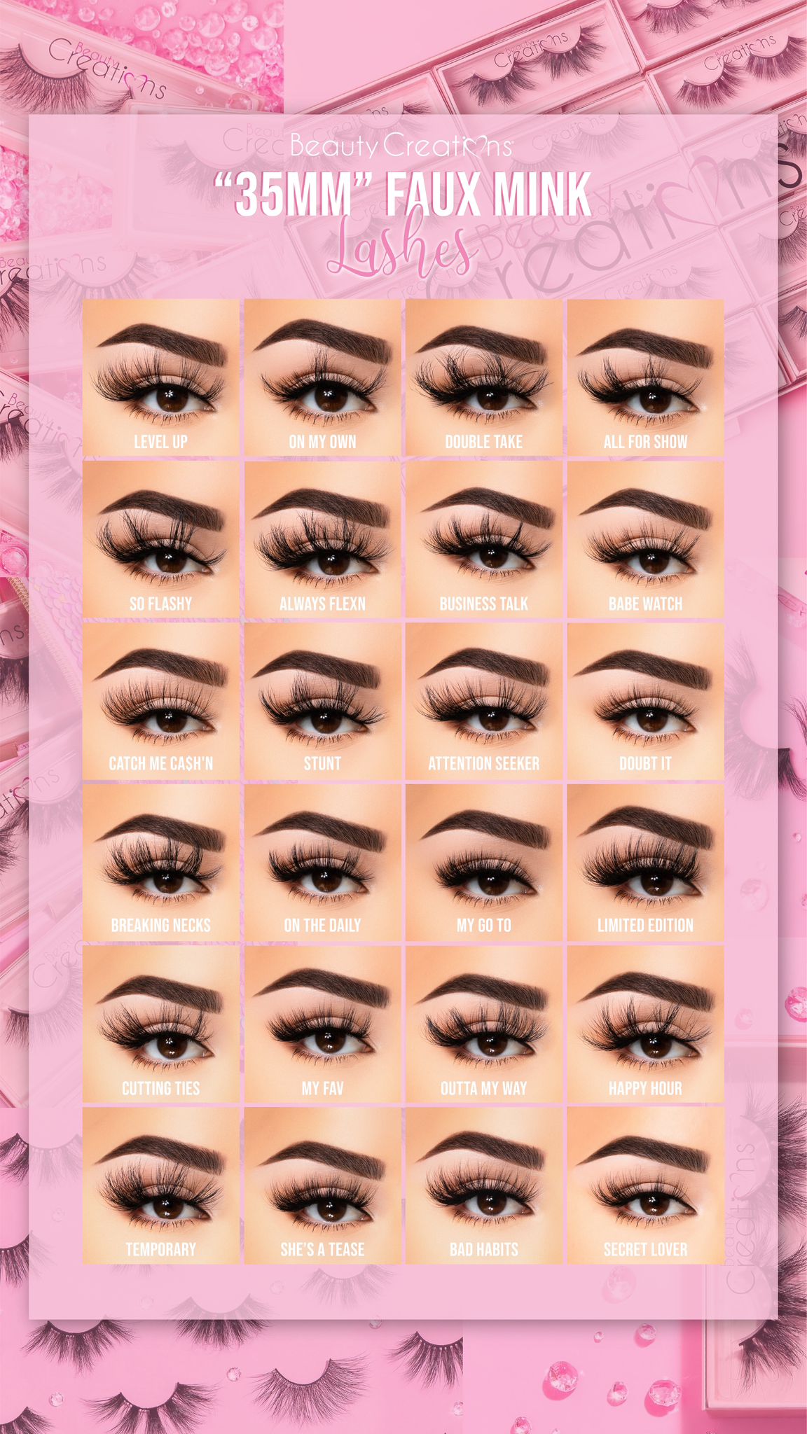 Mixed 10pc Set - 35MM 3D Faux Mink Lashes – J Cosmetics Sac