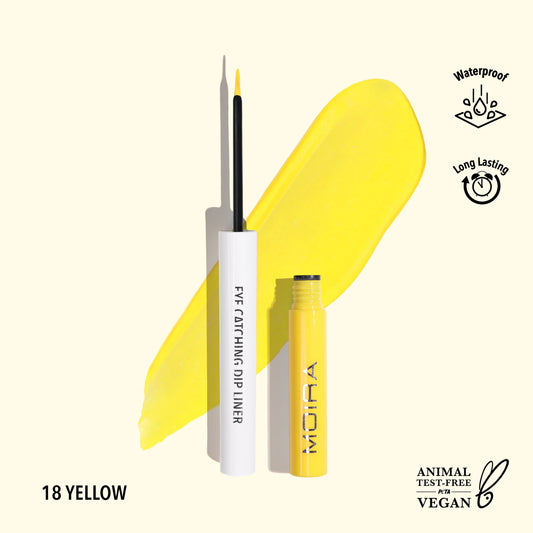 Eye Catching Dip Liner (018, Yellow) 3pc Bundle