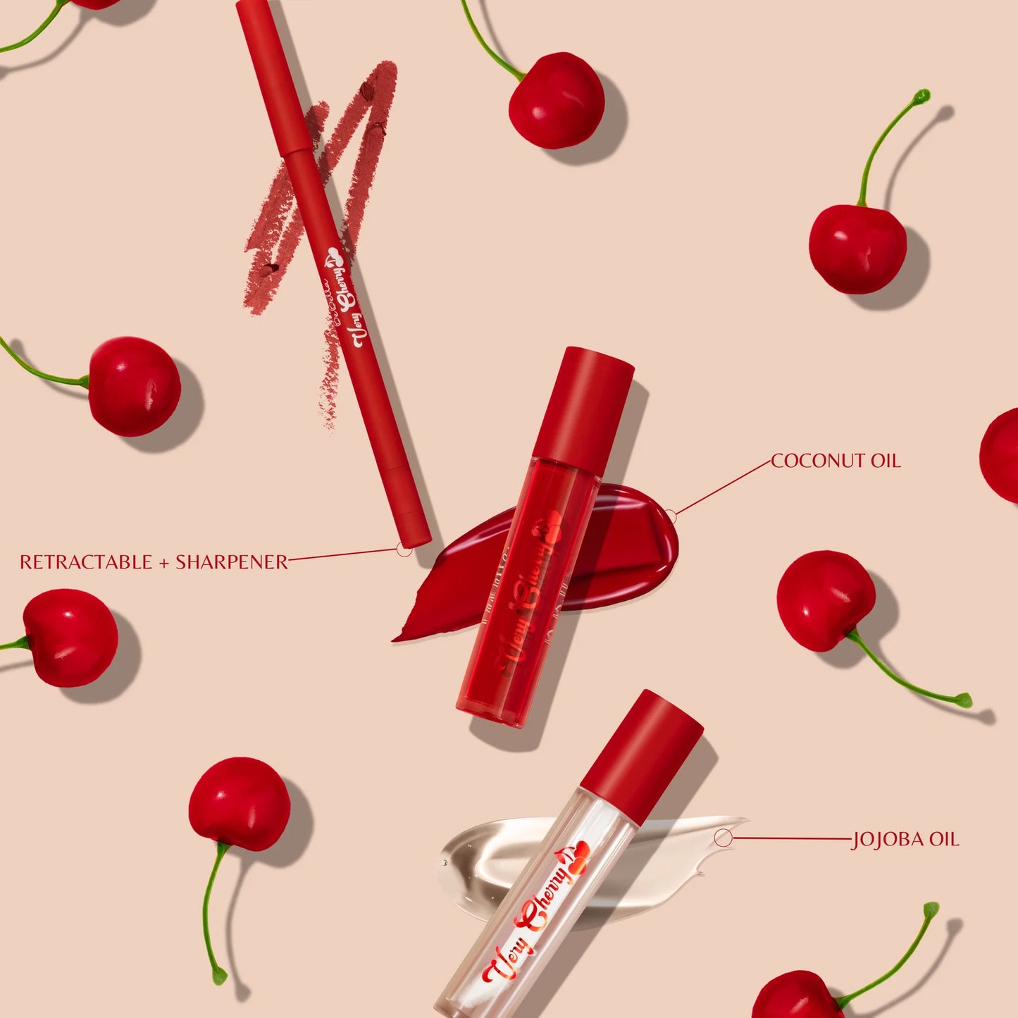 BBVCL3 BeBella Sweet Cherry Collection - Lip Trio