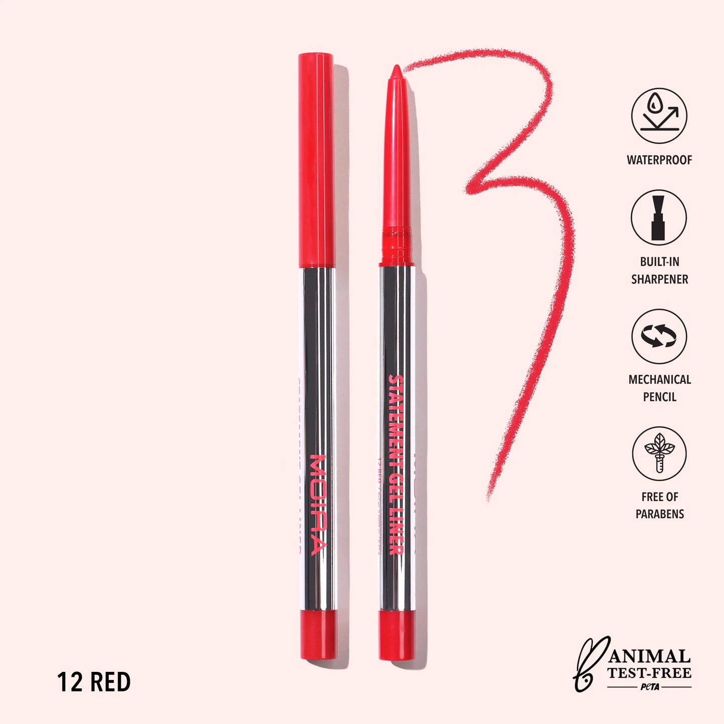 Statement Gel Liner (012, Red) 3pc Bundle