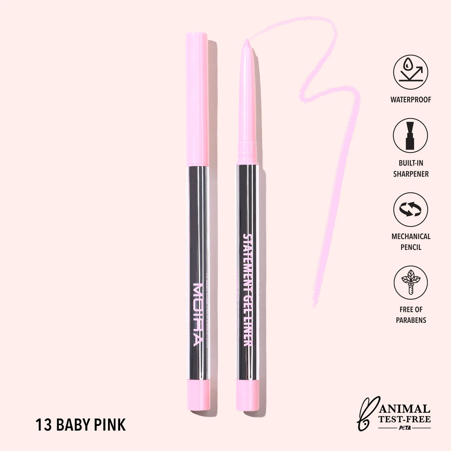 Statement Gel Liner (013, Baby Pink) 3pc Bundle