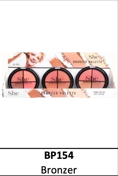 She Makeup Bronzer Palette Display BP154