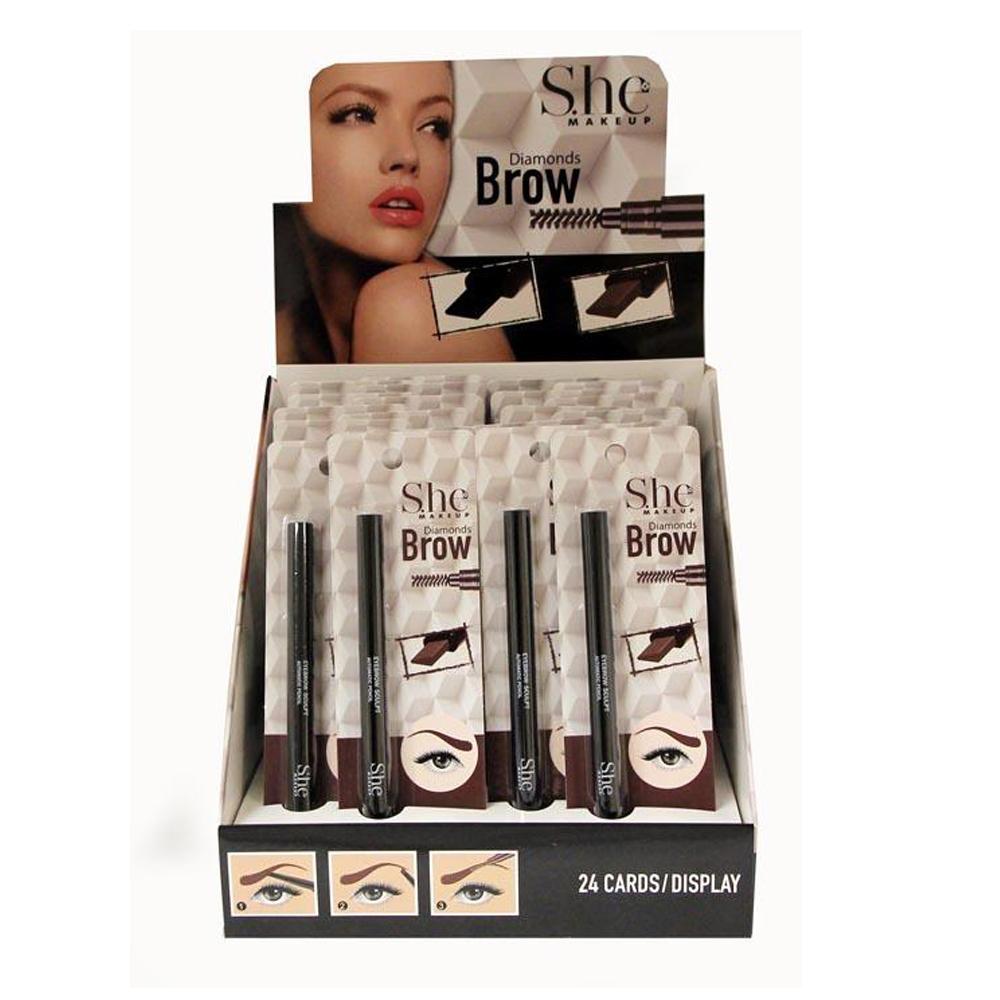 She Eyebrow Pencil Brown With Brush