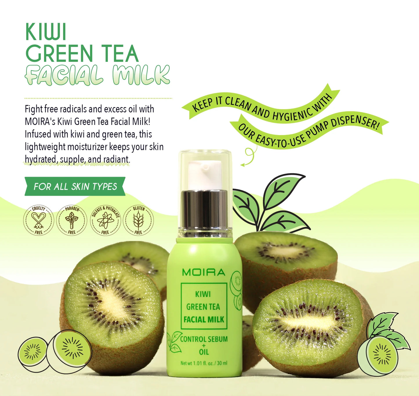 FMK 004 Kiwi Green Tea Facial Milk