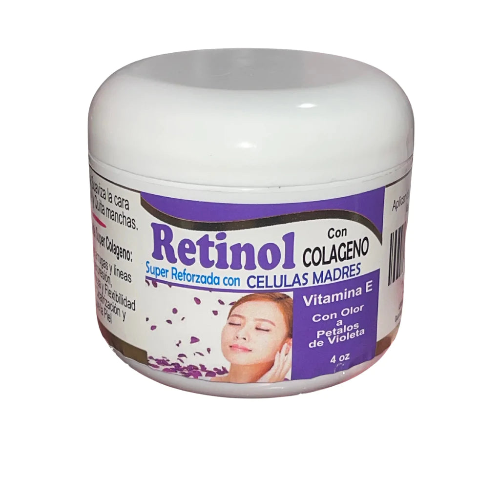 Crema de Retinol con Colageno Super Reforzado con Celulas Madres 4OZ