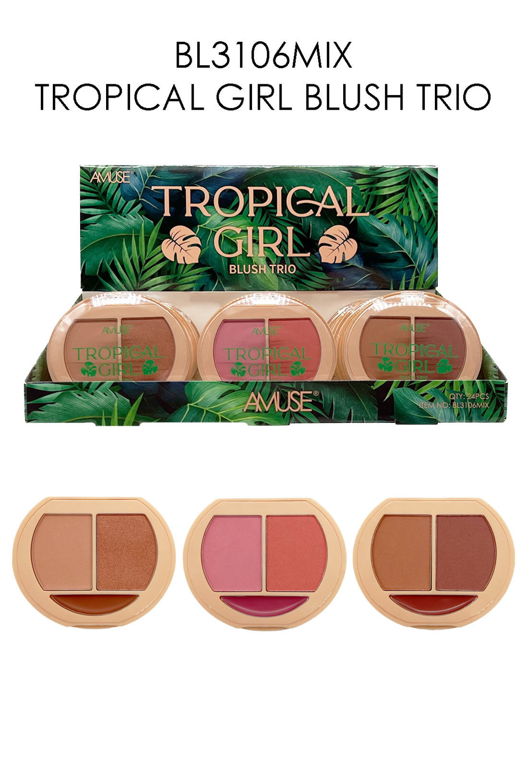 Tropical Girl Blush Trio Display