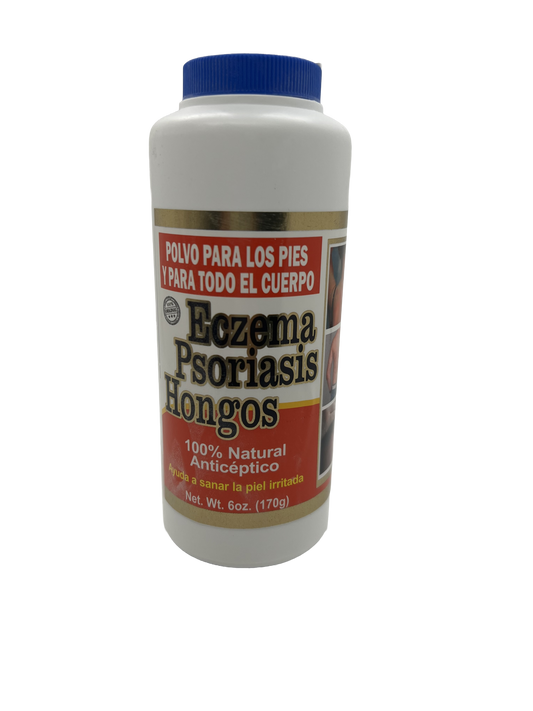 Polvo para Eczema, Psoriasis, Hongos 6oz